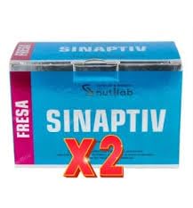 Pack de 2 Suplemento Nutricional para el Rendimiento Intelectual Sabor Fresa (32 Viales por Pack) - Total 64 Viales de Apoyo Cognitivo