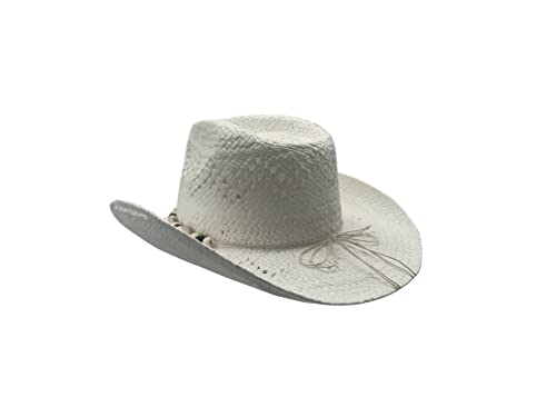 Willheoy Woven Straw Cowboy Hat Western Hats For Men Cowgirl Costume For Women White #TOP4