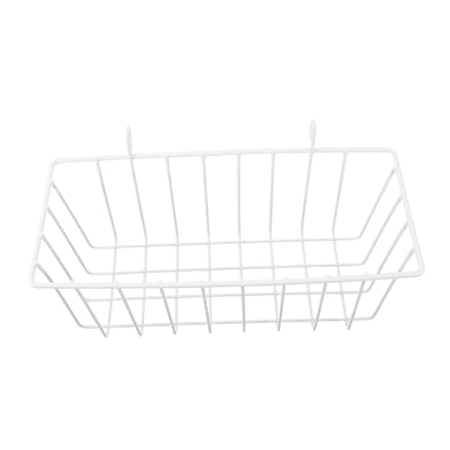 Healifty Hanging Storage Basket Sturdy Wire Organizer for Wall Panel Multi Purpose Sundries Holder Water Resistant Design for Bathroom and Kitchen Use