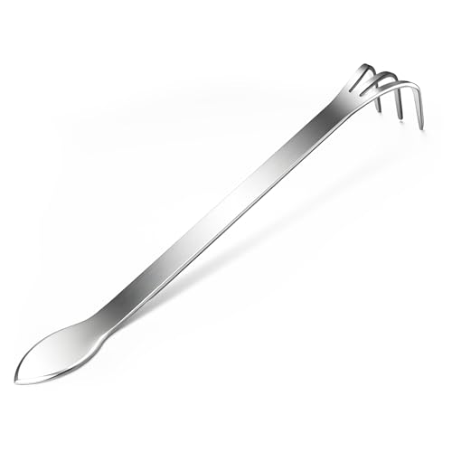 Stainless Steel Root Rake，Stainless Steel 3 Prong Root Rake Pick Loosen Soil Bonsai Tree Tool Set...