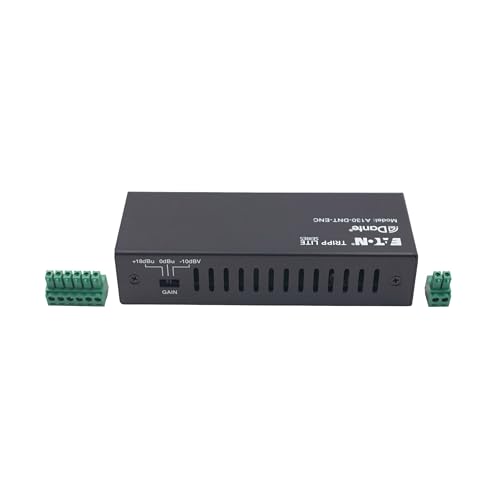 Image of Eaton Tripp Lite Series Dante 2-Channel Analog Audio Encoder with PoE Power Supply Option up to 100 Meters (328 ft), Phoenix Connector, PCM 2.0 44.1kHz /48kHz /96kHz up to 24 Bit (A130-DNT-ENC)