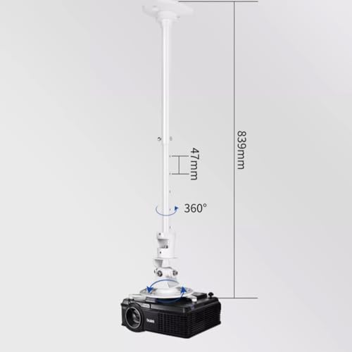 Support de projecteur rotatif en alliage d'aluminium noir de taille B - 2