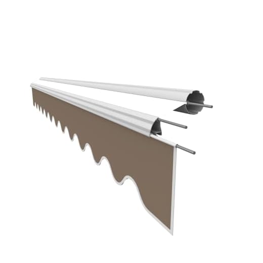 VANA Markisen Volant für 4 m Markisen Markisenstoff nur Volant fertig genäht Maß 3,83 x 0,21 m Design SPD070
