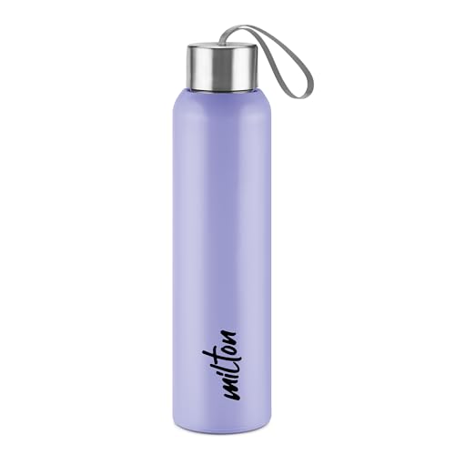 Image of Milton Halo 900 Steel Thermoware, Inner Steel, PU Insulated, Leak Proof Water Bottle for School Kids, Office, Gym, Easy to Carry Strap, 600 ml, Lavender