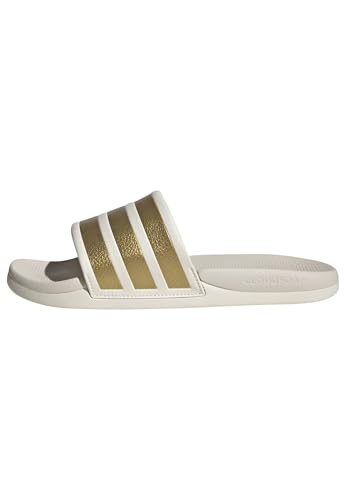 adidas Damen ADILETTE COMFORT 2.0 SLIDES, off white/gold met./chalk white, 39 EU