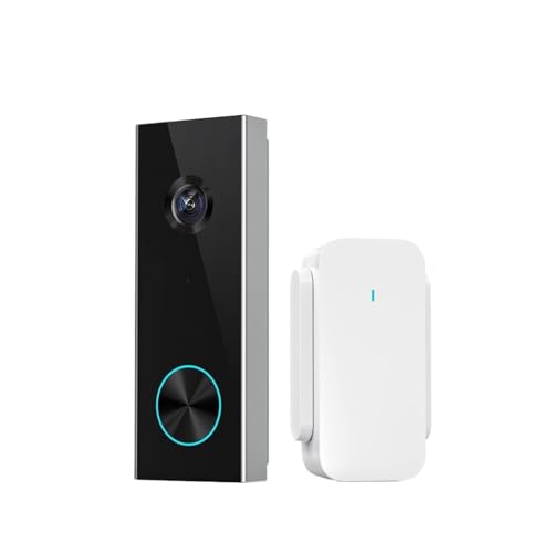 gdsDEs Timbre WiFi de 3MP con batería integrada, videoportero inalámbrico con detección Humana IA, Soporte de Timbre de Puerta Inteligente bidireccional