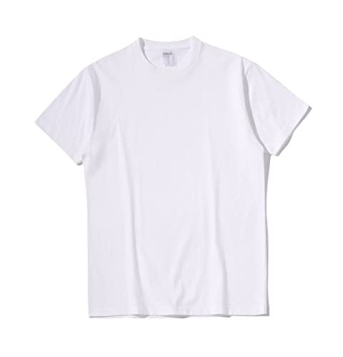 T-shirt d'été manches courtes en coton homme col rond noir et blanc YIOLEAMP XL