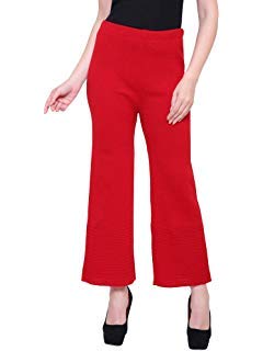 Buy Stylewhile Red Woolen Full Length Free Size Palazzo Pant For Women at  Amazon.in
