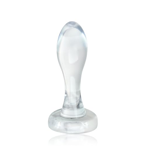 Roluck Anal Butt Plug mit Starkem Saugnapf Prostata Massage Stimulation Anus Dilator Sexspielzeug für Männer Frauen Paare TPE Transparent Anal Plug Spielzeug (M)