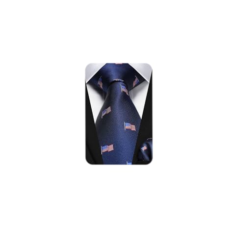 Image of HISDERN Ties for Men Solid Houndstooth Neckties Handkerchief Formal Business Tie & Pocket Square Set Wedding Party