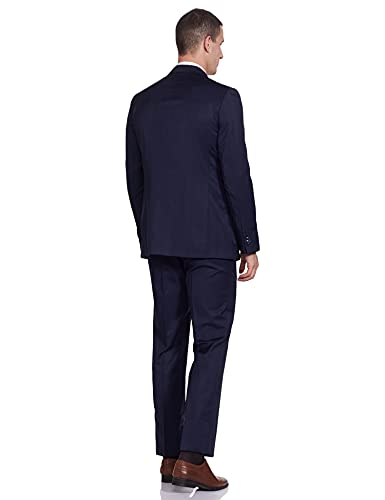 Image of Raymond Wool Blend Men's Full Sleeve Contemporary FIT Fancy Blue Formal Suit