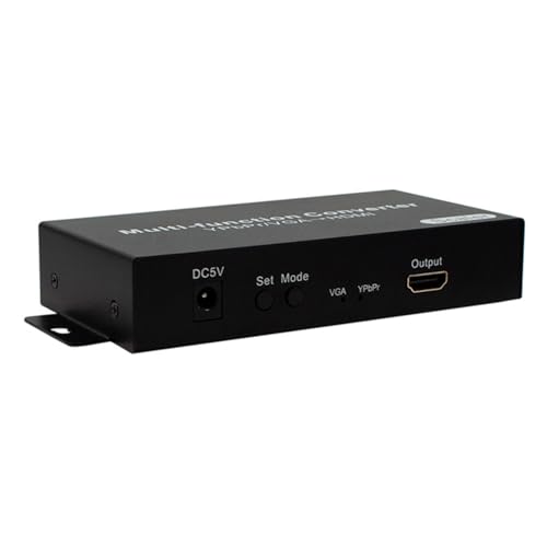 Convertisseur péritel vers HDTV VGA et YPbPr adaptateur portable noir pour signal vidéo