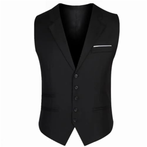 Men's Slim Casual Dress Vest With Lapel – Thin Suit Waistcoat For Groom & Wedding4