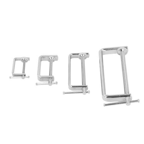 C Clamp, Portable Abrasion Resistant Industrial Strength C Clamp Multifunctional 4PCS Set Continuous Thread for Home