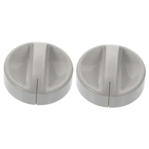 Alipis 2pcs Microwave Oven Plastic Handle Button Dryer Lint Knob LED Holder Biscuit Tin Airtight Dim White