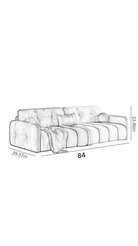 Image of LEGACY OF COMFORT California Velvet Modern Sofa Upholstered 3 Seater Sofa Three Seater Sofa for Living Room Hotels & Offices (Light Grey)