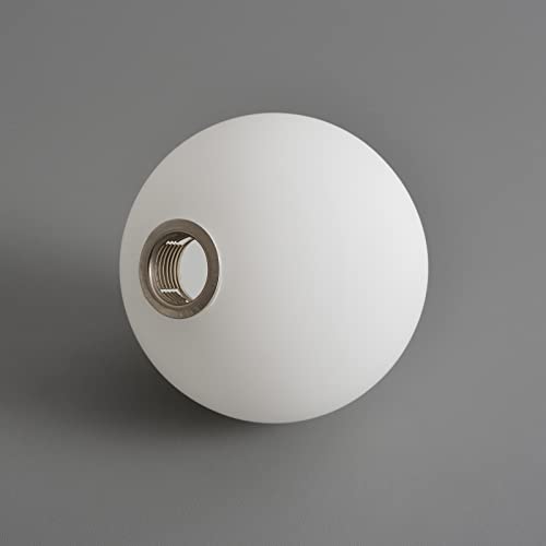 FMOPQ Lighting Replacement Glass Lampshade 4 Inch Milky White Glass Dome Cover Round Globe 0.8 Inch...