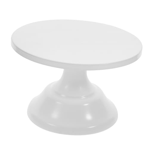 SHOWERORO Espositore Per Torte Da Festa Alzata Rotonda Per Servire Dolci Accessorio Scaffale Portaoggetti in Ferro Bianco
