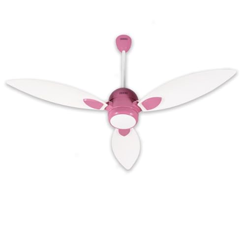 Image of USHA Bloom Sunspire Glow BLDC Ceiling Fan with 3-Mode Underlight |100% Copper Motor |RF Remote |Whisper-Quiet |Dust-Resistant |BEE 5 Star Rated |3-Year Motor & 2-Year PCB Warranty |White & Light Pink