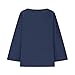 Boho Outfits for Women Cotton Linen Shirts for Women Casual Long Sleeve Round Neck Gauze Tops Fall Fashion Loose Fit Clothing Dark Blue XL
