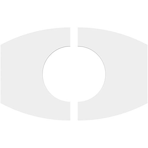 Image of Ekena Millwork CMP10X6KY2-04000 Kailey Architectural Grade PVC Contemporary, Two Piece Urethane Ceiling Medallions 10 inchW x 6 5 /8 inchH x 4 inchID x 5 1 /4 inchC x 1 inchP
