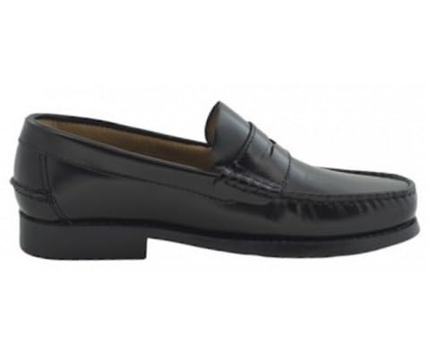 Benavente Zapato MOCASÍN Marca CLÁSICO Antifaz Piel Negro NIÑO