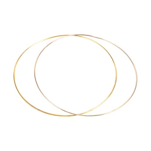 perfk 2pcs Metal Floral Hoops Redondas Reduce a Mano Grandea de 60 cm Anillos de Macrame para de Bodas Caballas Colgantes de la Pared Decoración