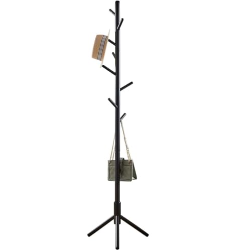 FGXHHS Perchero de Madera Independiente con Forma de árbol y 8 Ganchos para Ropa, Sombreros y Bolsos.