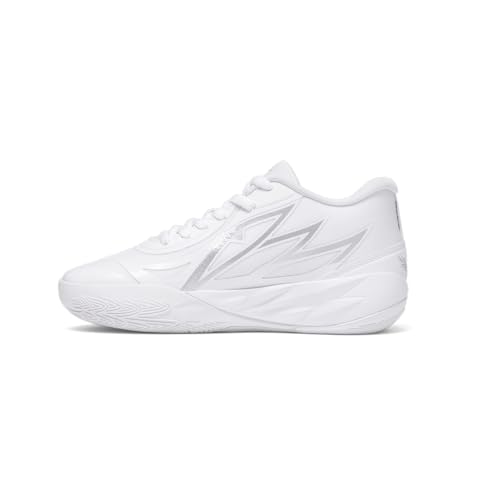 PUMA Kids Boys Mb.02 Lo Basketball Sneakers Shoes - White - Size 5 M3