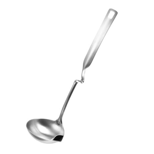 Holibanna 1 Pieza cuchara de filtro de aceite cuchara de grasa y separador servicio Versátil filtro de aceite de cocina cuchara de acero inoxidable cuchara de petróleo Silver