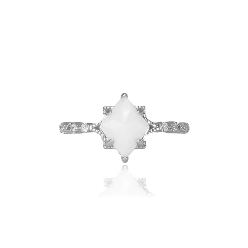 DIY Breast Milk Jewelry Making KIT Sterling Silver Diamond Shape Breastmilk Ring KIT DIY Handmade Gift Gift for Newborn Mothers Day/Christmas/Birthday Gift for Her Unique Holiday Gift Handmade Jewelry (Silver 7)