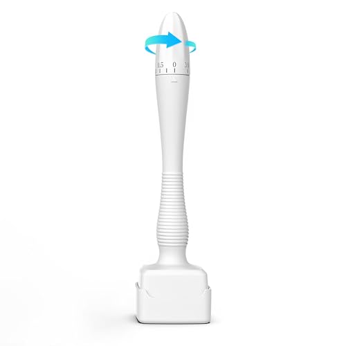 Derma Dermapen Derma Stamp réglable avec 140 micro-aiguilles individuelles en titane véritable, pour cheveux, croissance de la barbe, visage, corps Qobobo