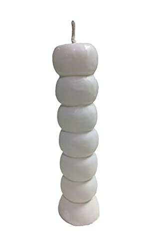 Bougie blanche à 7 boutons pour purifier votre intérieur et méditer sereinement