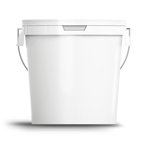 Ultimo Designs 20 Litre White Bucket With Airtight Leak-Proof Tamper Evident Lid & Metal Handle