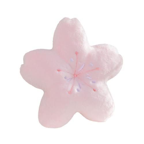 Uqezagpa Almohada de felpa con forma de flor para decoración de dormitorio de niños, cojín decorativo suave para sofá y sala de estar