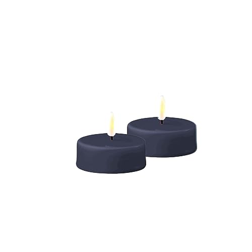 Deluxe Homeart - Velas de té grandes (2 unidades), color azul
