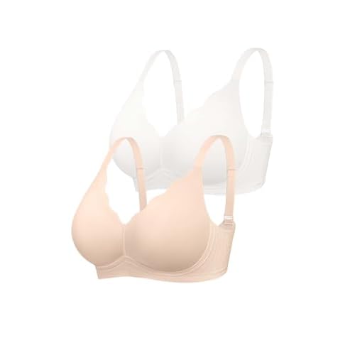 Jelly Bras for Women - S-2XL Wireless Seamless Padded Bralette with Support, No Underwire Comfortable T-Shirt Bra Black Small