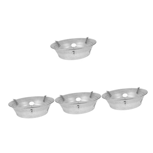 Mikikit 4 Piezas Soporte de Wok Antiviento de Hierro Resistente Cocinas Estable y Duradero Gas Cocción