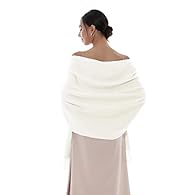 Scarves & wraps size: 200cm (with fringes) x 70cm; long and large ladies scarf is suitable as pashmina shawls and wraps for women Pashmina scarf material: 70% polyester 30% viscose, 320g; thick and soft, feel like cashmere scarf, suitable as warm win...