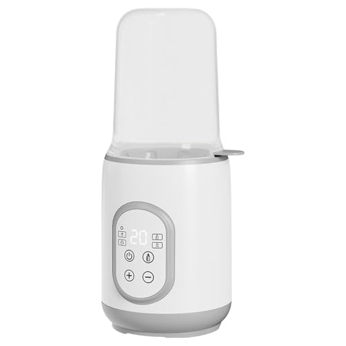 Calentador de botellas portátil: acero inoxidable + pp 27 × 12 × 12.3cm | Calentador de botellas de viaje | con calefacción rápida, leche materna en el, viaje de comida para bebés, botella rápi