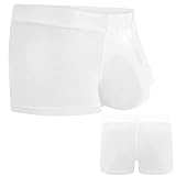 Real Men 3in Nylon Boxer Briefs D Pouch 5XL 1pk Black Bulge Enhancing Sexy Pouched Underwear for Men