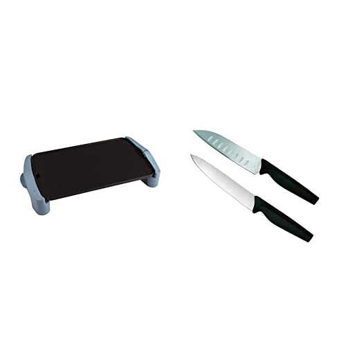 JATA GR2500AM - Plancha de asar de 2.500 W, calor uniforme por toda la superficie + Set de 2...