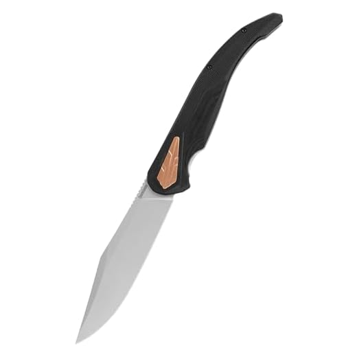 Kershaw Strata XL Pocket Knife, 5.4" D2 Carbon Steel Clip Point Blade, Manual KVT Ball-Bearing Opening System, Folder EDC