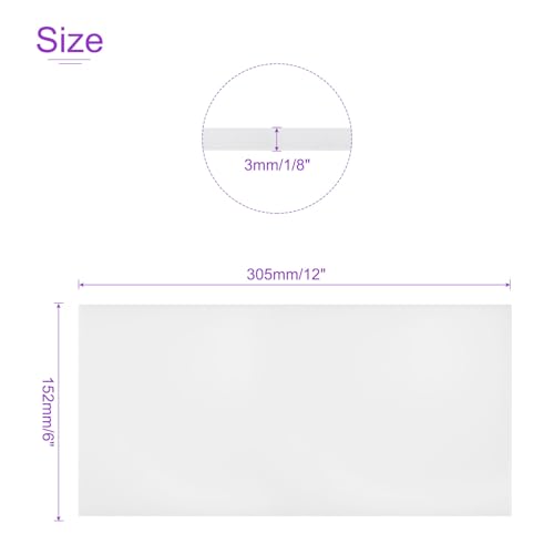 Image of DMiotech 6 x 12 x 0.1 Inch Plastic UHMW Sheets, Ultra High Molecular Weight Polyethylene, Opaque White Polyethylene Board for Automotive, Chemical, Manufacturing, DIY Home Kitchen