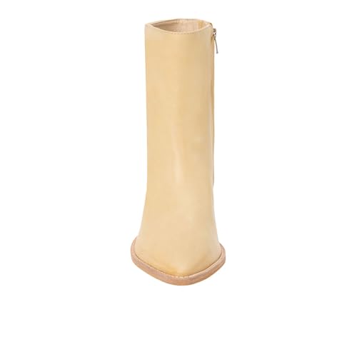 Image of Matisse Womens Caty Pointed Toe Casual Boots Ankle Mid Heel 2-3 inch - Beige