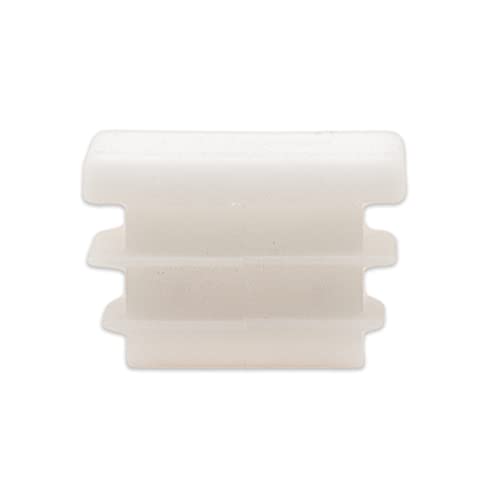 Image of Flyshop 8 PCS Tube Chair Glide Rectangle Tubing End Cap White Plastic Plug Pipe Inserts 10 x 20 mm, 3 /8 inch x 13 /16 inch