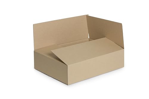 WePack 25 Stück Faltkarton 500x300x80 mm Aussenmaß Versandkarton E-commerce Karton 1-Wellig Braun Kartonage Verpackung Postkarton Versandschachtel WePack 25 Stück Faltkarton 500x300x80 mm Aussenmaß Versandkarton E-commerce Karton 1-Wellig Braun Kartonage Verpackung Postkarton Versandschachtel