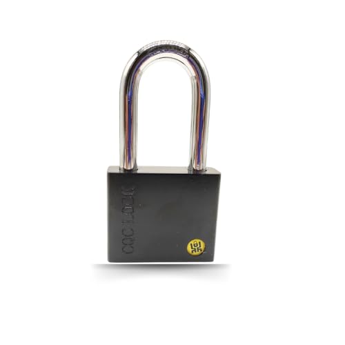 Image of Heavy Duty Keyed Lock | Hardened Steel Shackle Lock | Anti-Rust Security for Gate, Warehouse & Outdoor Use (ALT-44 Black (60MM))
