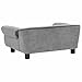 vidaXL Hundebett, 72x45x30 cm, Für Mittelgroße Haustiere, Weiches Plüsch & Schaumstoff, Grau, Katzen- oder Hundesofa, Holzbeine, Haustiersofa, Innenbereich
