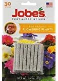 Jobe's Flower Indoor/Outdoor Plants Fertilizer Food Spikes - 2 Pack of 30 Spikes each